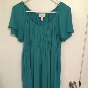 LOFT Teal Dress, Petite Medium